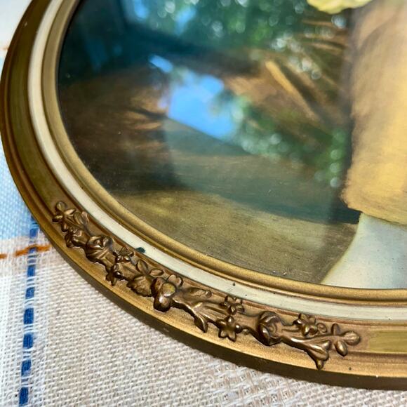 Vintage Sir Henry Raeburn Age of Innocence Young Boy, Gilted Ornate Oval Frame - Picture 10 of 16